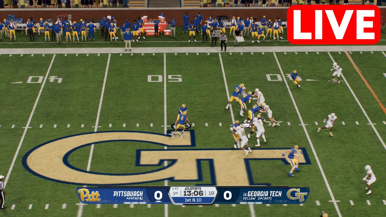 🔴 Pittsburgh Panthers vs Georgia Tech Yellow Jackets | NCAAF Week 13 ...