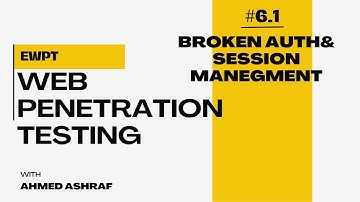 eWPT course | 6.1 Broken authentication & Session management