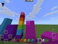 Making the numberblocks in minecraftsorry for making 7 wrong