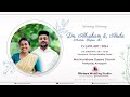 Kerala christian  wedding  dn melvin rajan k   anila  live  dhrisya wedding studio  2024