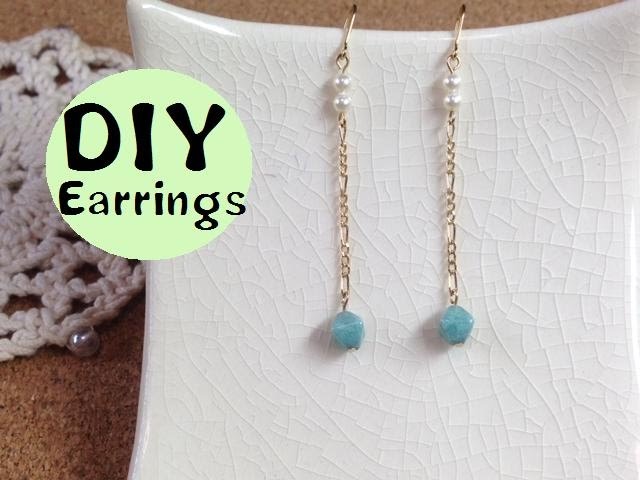 超簡単 シンプルかわいい ロングピアス 作り方 Diy Accessories Youtube