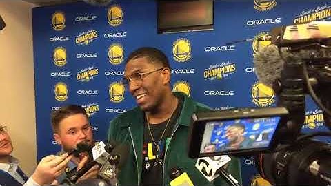 t w i t c h live: Looney postgame locker room after Warriors (1-0) d. Portland in Game 1 WCF