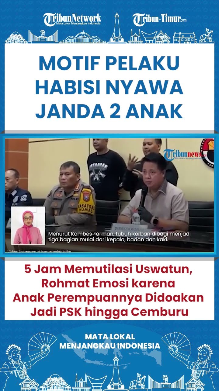 SHORT Emosi Anaknya Didoakan Jadi PSK Hingga Cemburu Jadi Motif Rohmat Mutilasi Uswatun Khasanah!