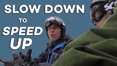 Slow down to speed up