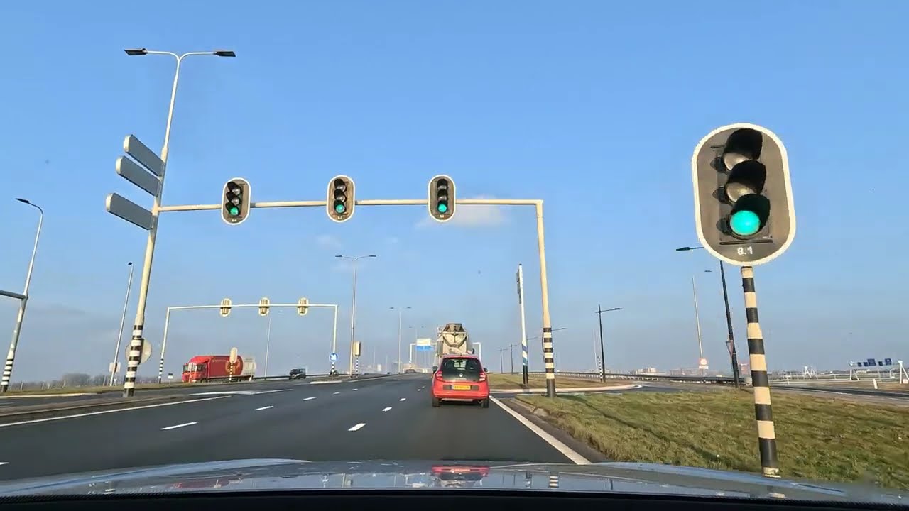 Driving from Royal Flora Holland Aalsmeer to Naaldwijk Netherlands