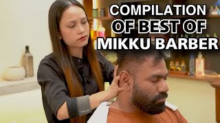 Best Head massage , Hair Cracking , Neck massage compilation of Indian Massues MIKKU BARBER 💈ASMR