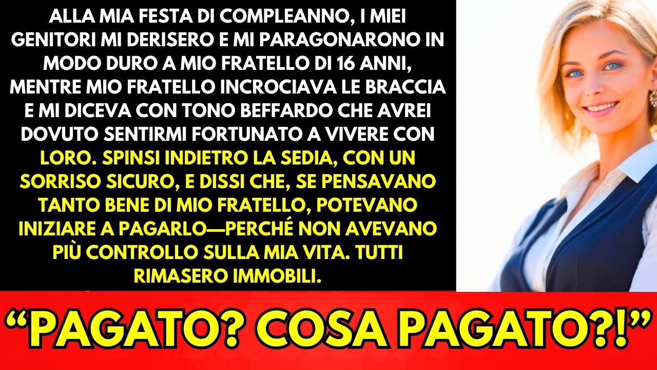 Al Mio Compleanno I Miei Genitori Mi Sminuirono—“Non Sei Come Tua Sorella.” Sorrisi