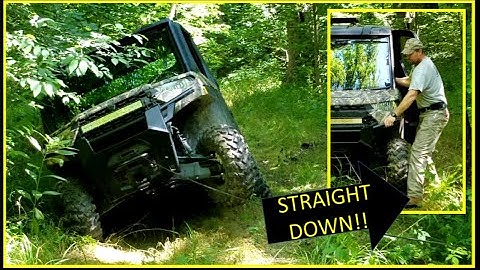 Winch Recovery Polaris Ranger UTV STUCK in dangerous Illinois creek crossing