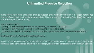 This is 54th video of javascript tutorial about await two promise, unhandled promise rejection