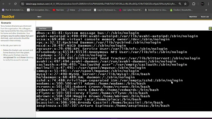 6.7.6 Delete a User : TestOut