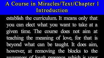 A Course in Miracles-Text-Ch 0. 0 Introduction