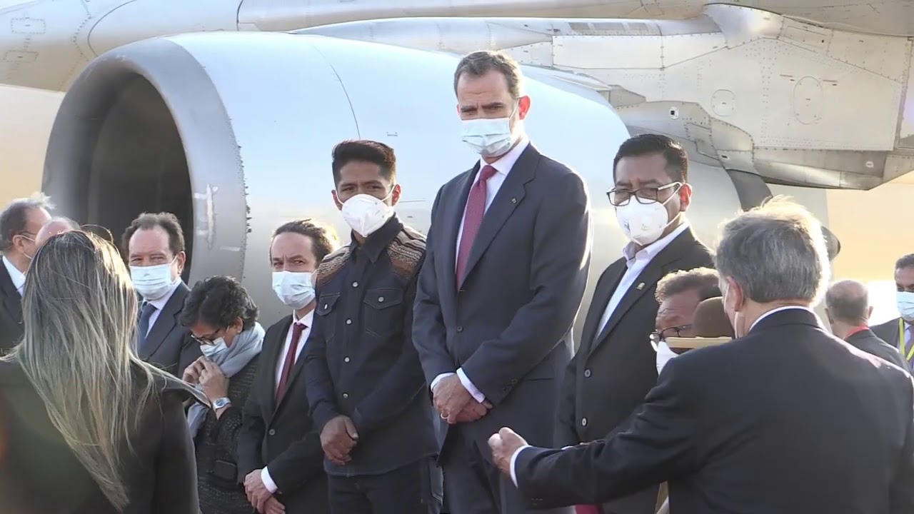 Llegada a Bolivia de S.M. el Rey