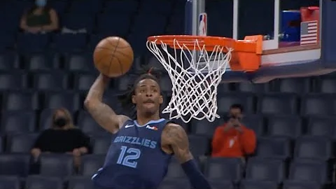 Ja Morant dunks but they get increasingly more ja-dropping