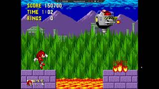 Beating Knuckles in Sonic the Hedgehog without pressing left or right.