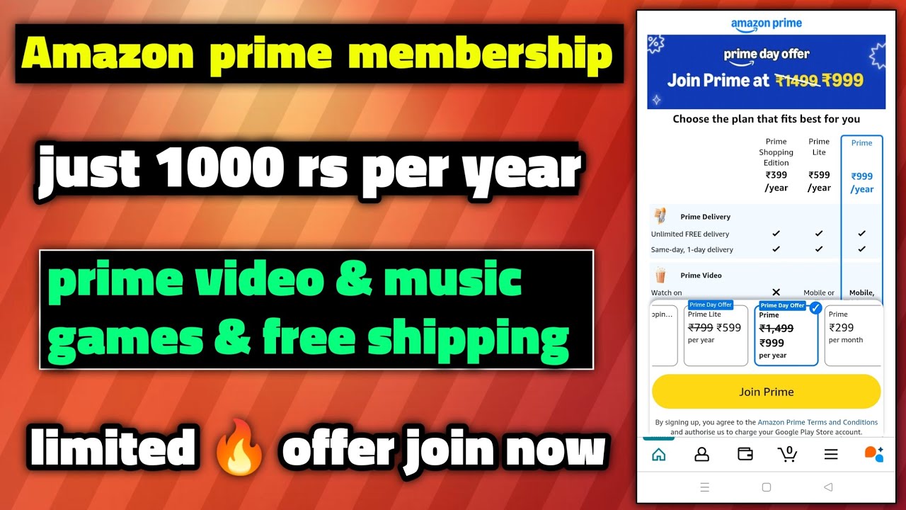 Amazon Prime Membership Just 1000 Rups Per Year | How To Join Amazon ...