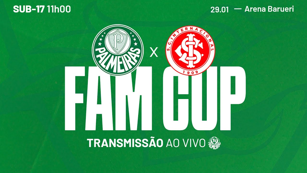 SEMIFINAL AO VIVO | PALMEIRAS X INTERNACIONAL | FAM CUP SUB-17 2024 ...