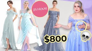 Trying JJsHOUSE Prom Dresses | Princess Dress Try On Haul + Review 2021 Details