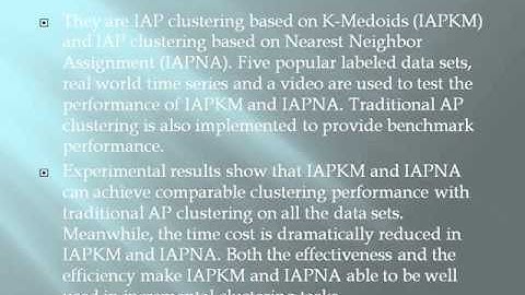 2014 IEEE DATA MINING Incremental Affinity Propagation Clustering