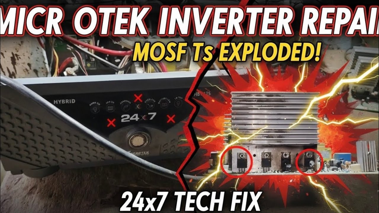 🔥 Microtek 24x7 1125 VA Inverter Repair ll सभी Mosfet और IC खराब! [100% Solution] 