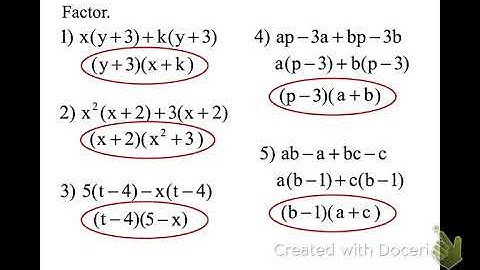 6.6 Factor by grouping