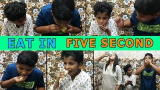 Try To Eat In 5 Second Challenge | NAITIK AND PIHU SHOW | Funny Challenge | Naitik Pihu Challenge