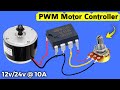 Make a 12v DC motor speed controller using NE555 IC, PWM controller