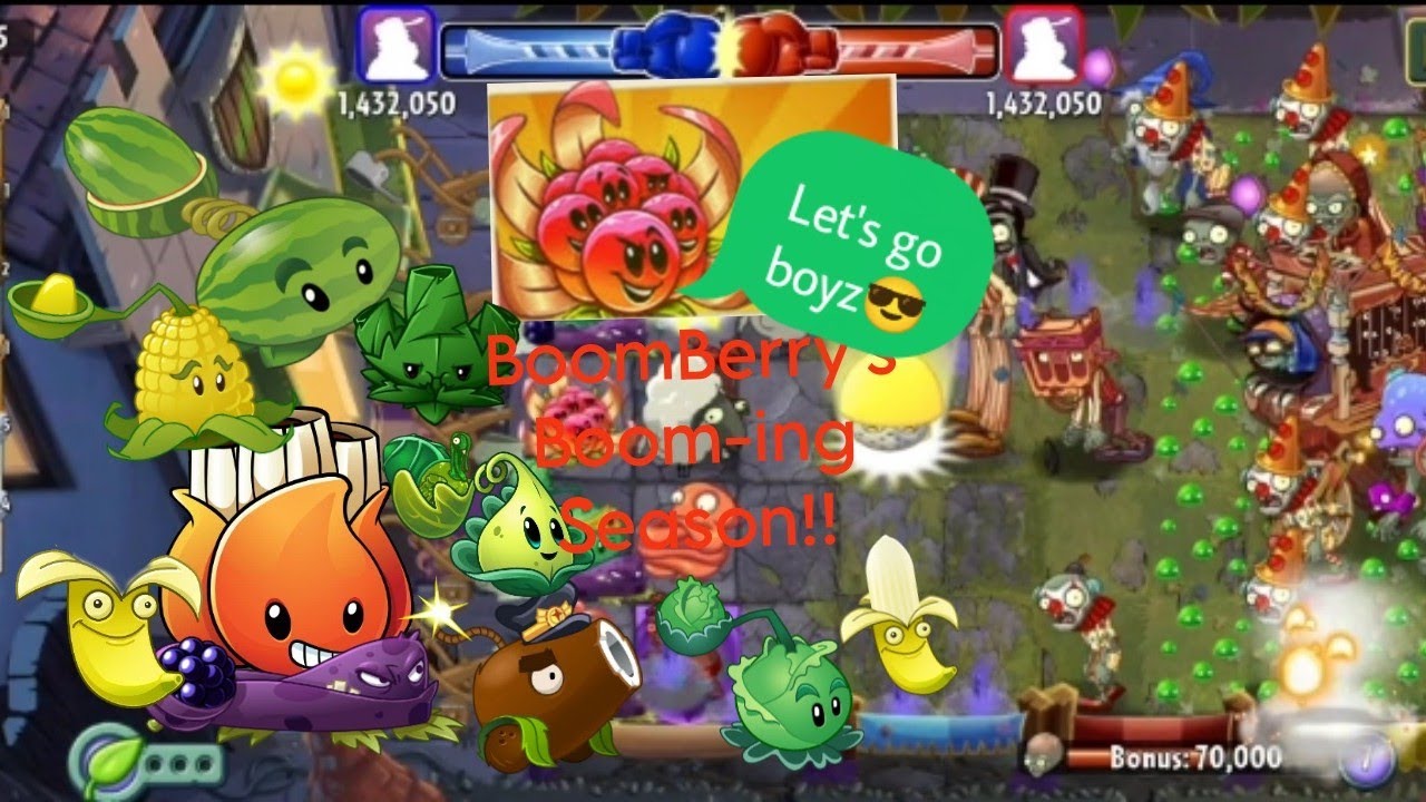 Plants Vs Zombie-Arena Boomberry& Friends Vs Dr Zomboss! BoomBerry's ...
