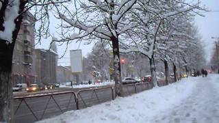 Video Zasypana snegom ul. Vozdukhoflotskaya. Kiyev. 05.02.15 from Новини твоєї країни, Povitroflotska street, Kyiv, Ukraine