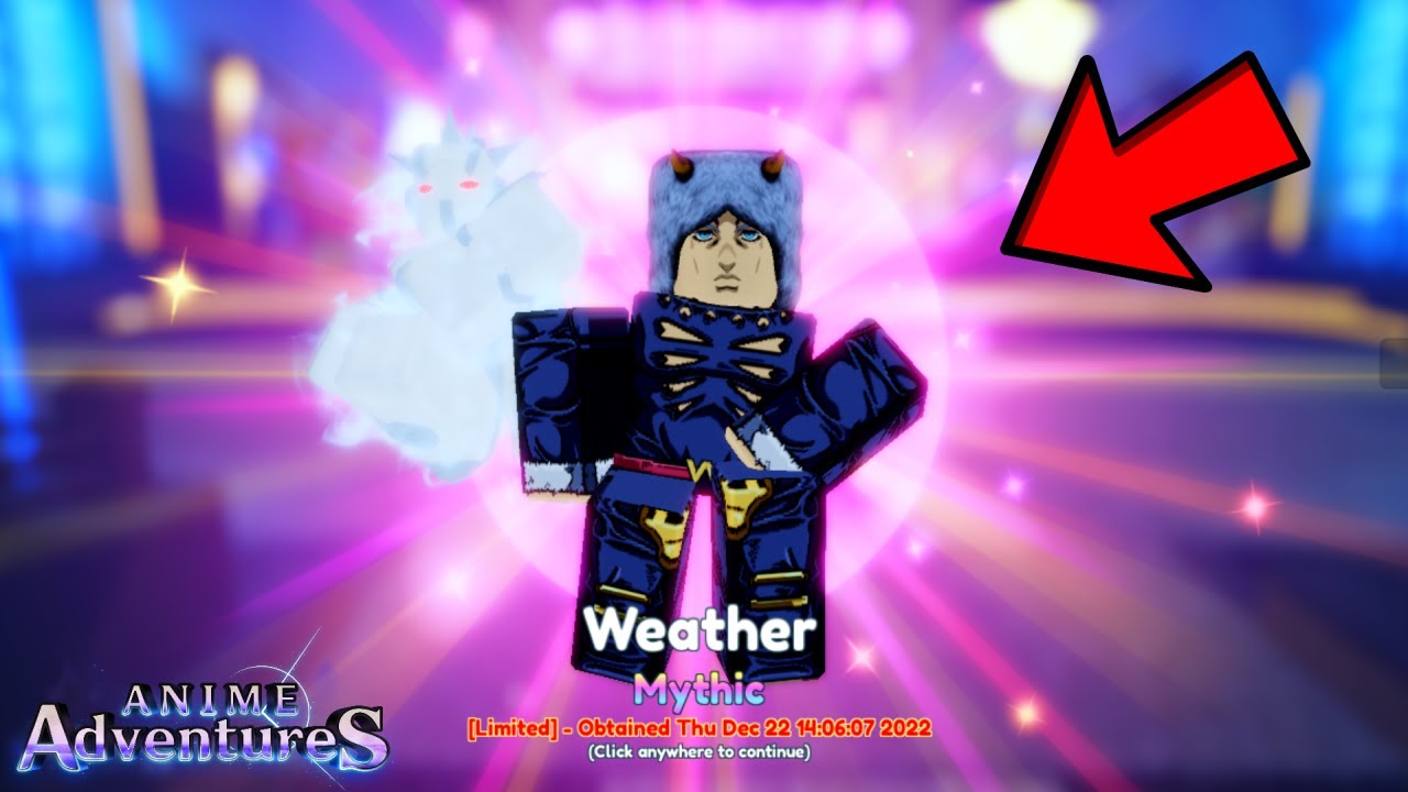LVL 100 WEATHER REPORT SHOWCASE IN ANIME ADVENTURE  YouTube