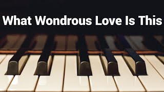 What Wondrous Love Is This  Piano Instrumental Hymn with Lyrics