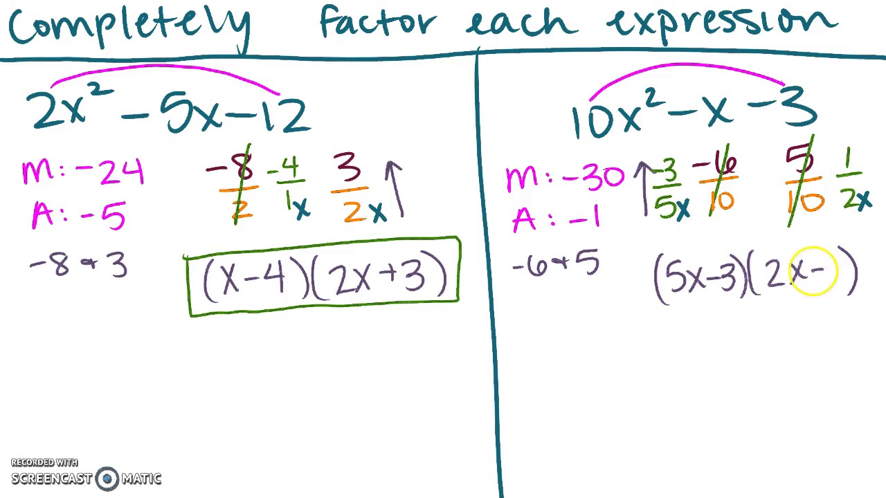 Advanced Factoring - YouTube
