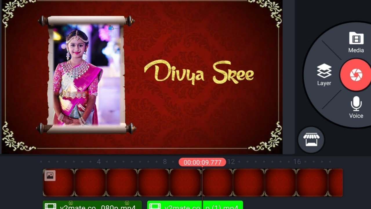 Create Half saree ceremony invitation video teluguhalf saree