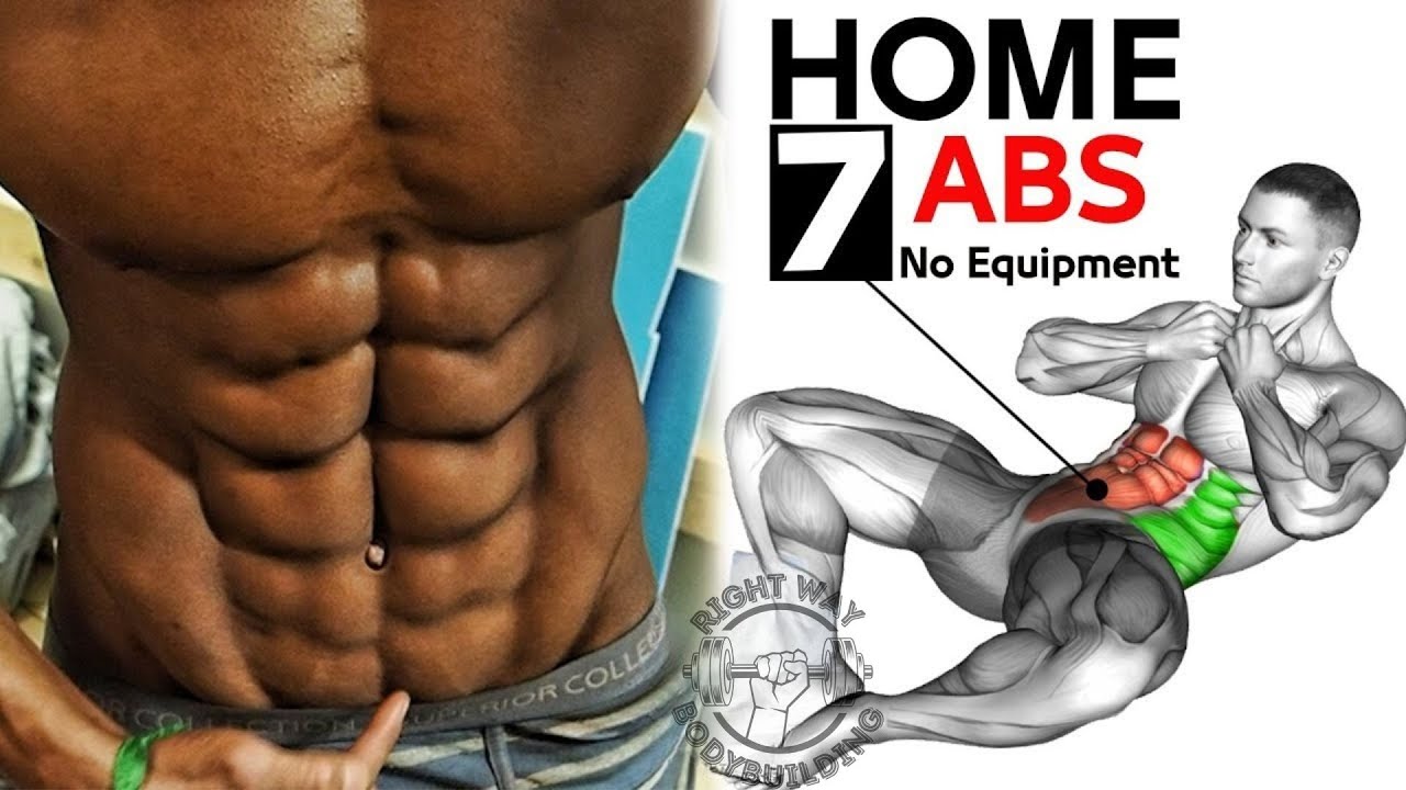 BEST 7 PACK ABS WORKOUT AT HOME ( No Equipment ). - YouTube