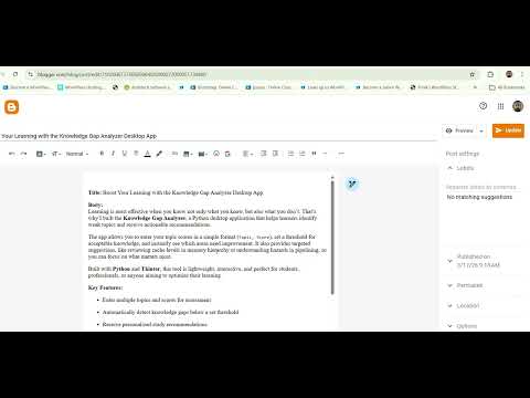 GaganData Solutions  Knowledge Gap Analyzer Desktop App
