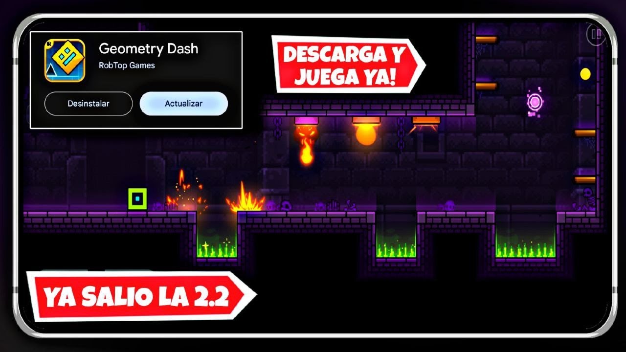 ULTIMA HORA! YA SALIO LA ACTUALIZACION DE GEOMETRY DASH! LA 2.2 HA