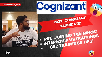 Cognizant -Trainings - CSD Details  along with onboarding process for 2023 Candidates.