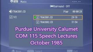 PUC | COM 115 Speech Lectures (October 1985)