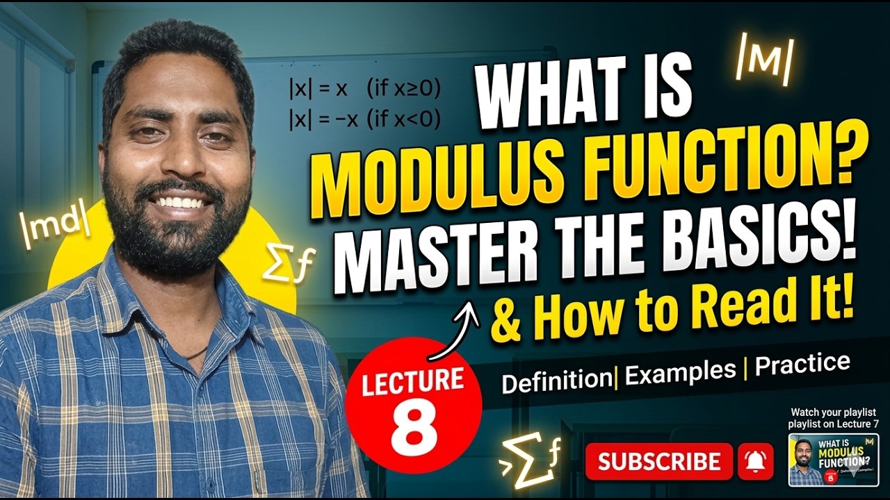 Modulus Function (Absolute Value) Explained | Definition, Logic & Basic ...