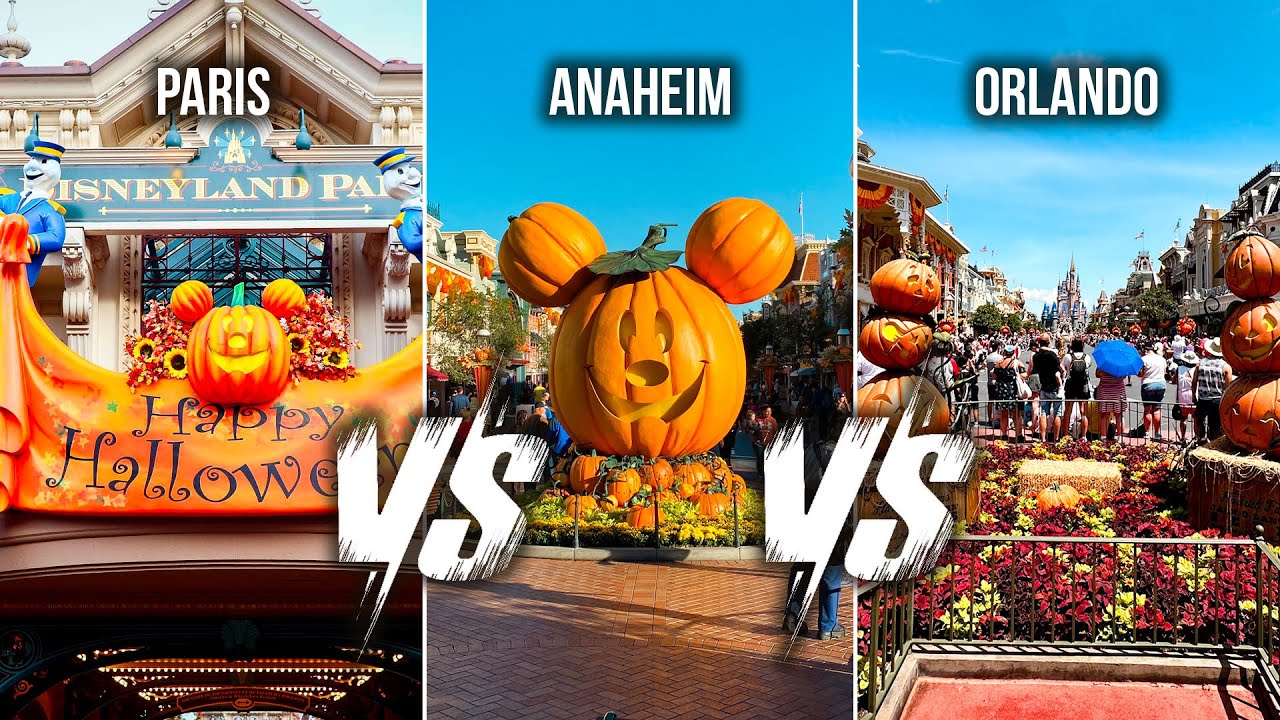 HALLOWEEN DANS LES PARCS DISNEY : DISNEYLAND PARIS  vs DISNEYLAND RESORT vs WALT DISNEY WORLD !
