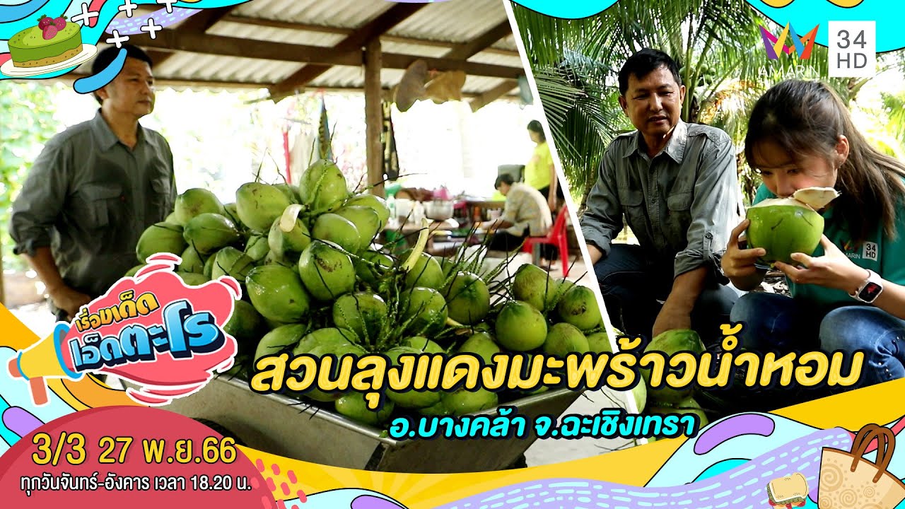 สวนลุงแดงมะพร้าวน้ำหอม อ.บางคล้า จ.ฉะเชิงเทรา | เรื่องเด็ดเอ็ดตะโร | 27 พ.ย.66 (3/3)