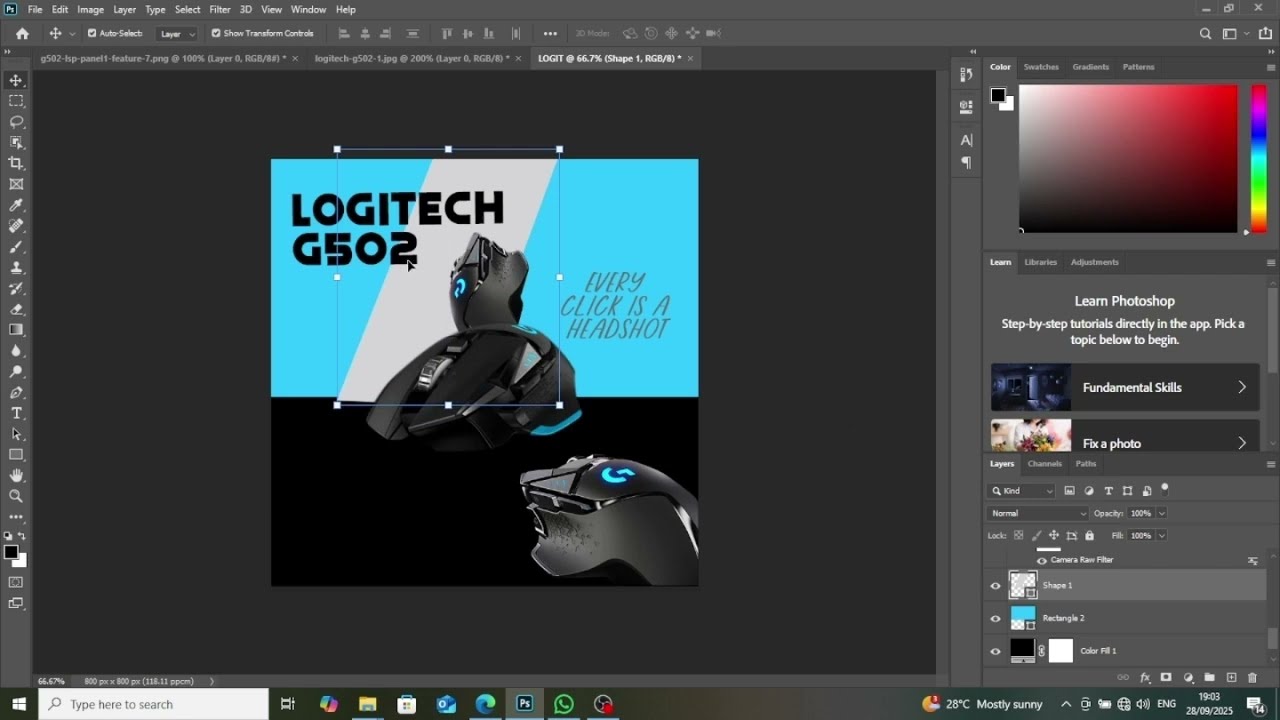 Gaming Mouse Flyer Design (speedart)