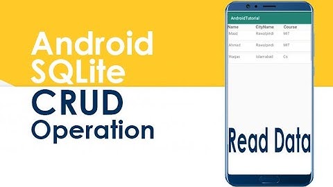 Android Crud Operation-Read Data from SQLite In RecyclerView