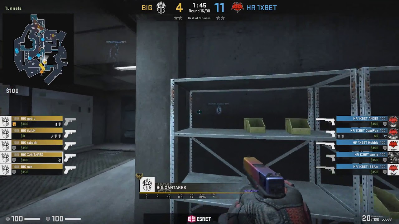 XANTARES 4 kills (2 Glock HS, 2 P2000) on the offensive