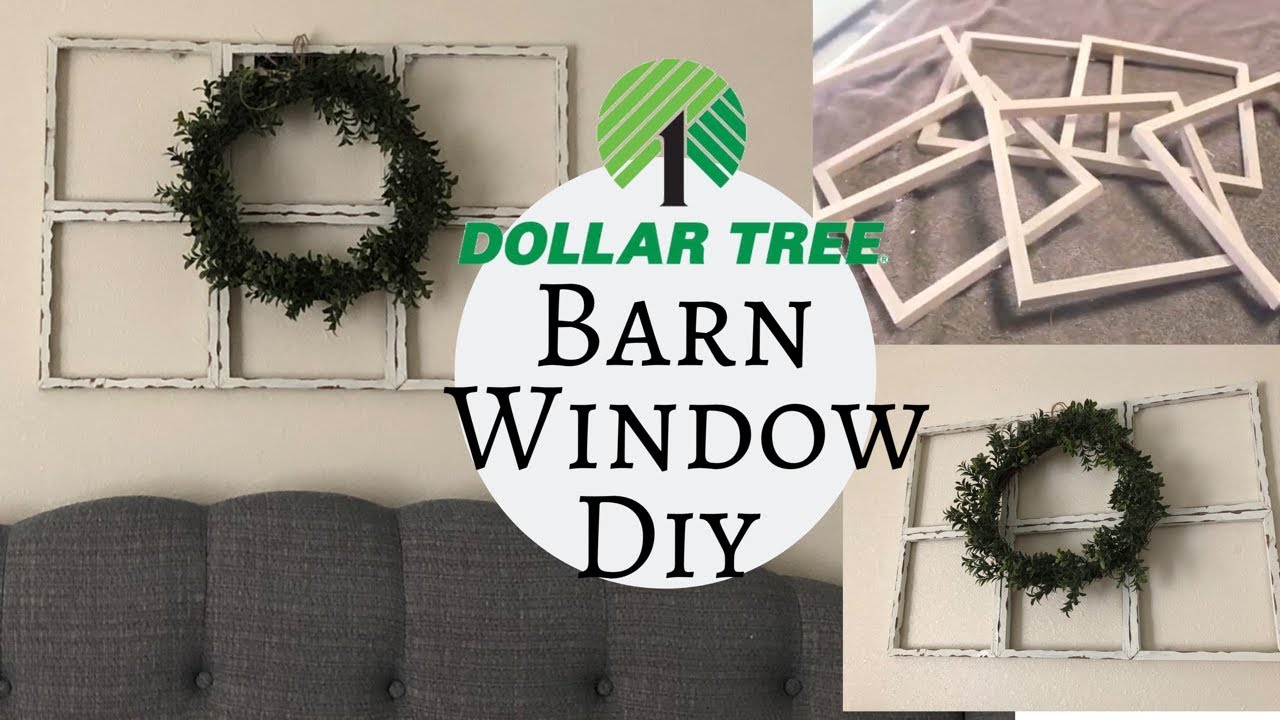 DOLLAR TREE FARMHOUSE BARN WINDOW DIY !!! 2019 home decor YouTube