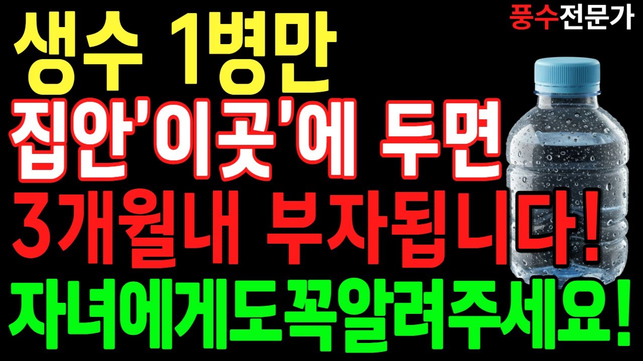 3개월 안에 돈이 몰려드는 생수 한 병의 힘 | 풍수 전문가 정무현 ㅣ시니어정보ㅣ부자되는법ㅣ풍수인테리어ㅣ오디오북