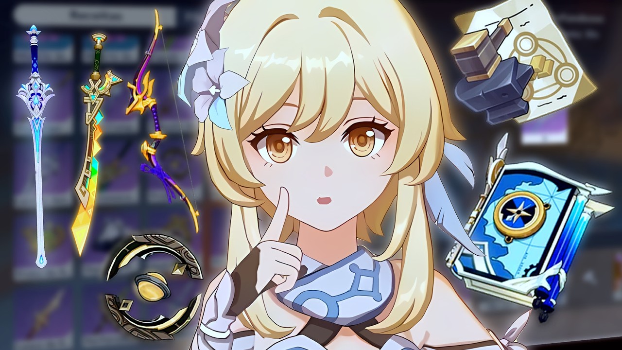 Todas ARMAS F2P Do FERREIRO... Em QUEM USAR ELAS!? Genshin impact (Forja)