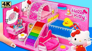 (AMAZING) ❤️ DIY Miniature Pink Hello Kitty House Compilation from Cardboard, Polymer Clay ❤️