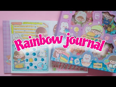 Kawaii rainbow 🌈 🌟 💐journal / journal with me #kawaii #asmr#journal # ...
