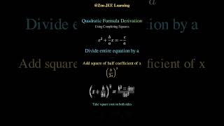 This Is WHY the Quadratic Formula Works. #iitjee #maths #cbse #icse