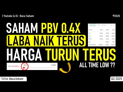 Saham PBV 0.4X: Laba Naik Terus, Harga Turun Terus